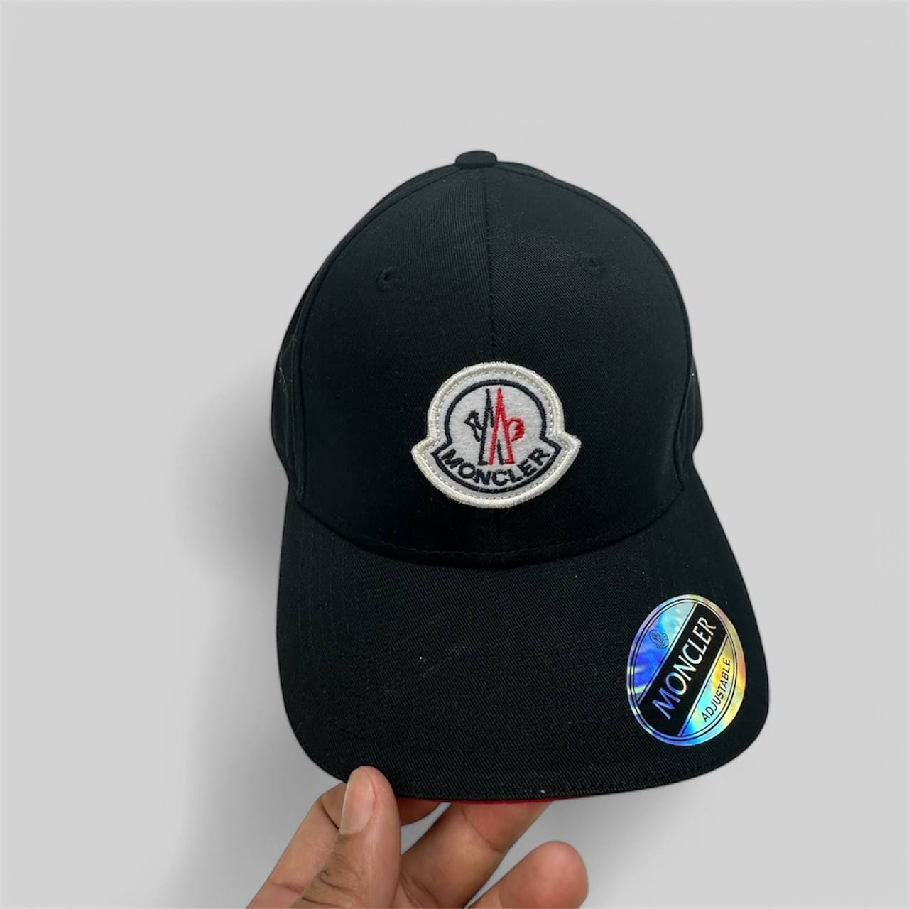Moncler Logo‑Embroidered Black Cotton Gabardine Cap