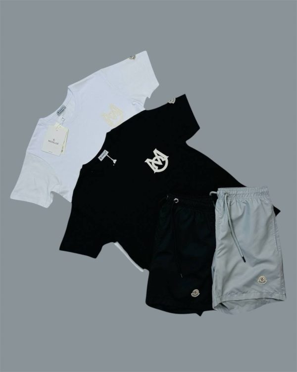 Moncler Luxury Cotton Men’s Logo Print T-Shirt and Shorts