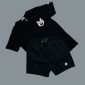 Moncler Luxury Cotton Men’s Logo Print T-Shirt and Shorts black with black