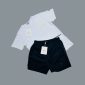 Moncler Luxury Cotton Men’s Logo Print T-Shirt and Shorts white with black logo printed