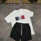 Moncler Men’s white T-Shirt with black moncler writing Shorts Set