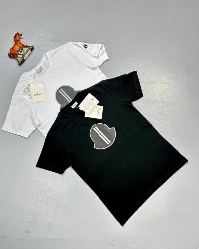 Moncler Men’s T-Shirt – Classic Logo Design in black and white Color