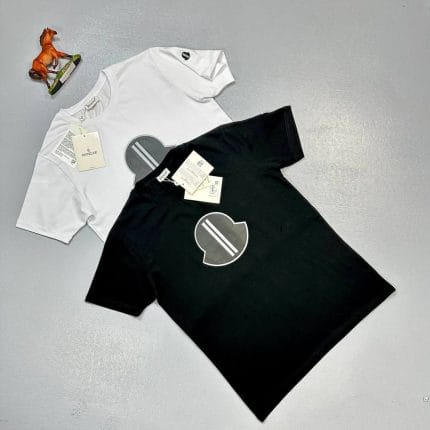 Moncler Men’s T-Shirt – Classic Logo Design in black and white Color