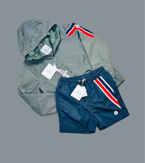 Moncler Men’s Tricolor Jacket & Shorts Set Moncler Men’s Tricolor Jacket & Shorts Set