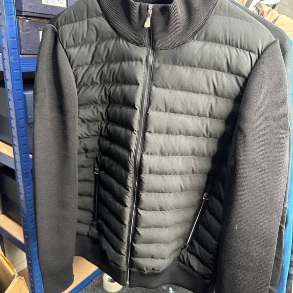 Moncler Puffer Cardigan Jacket – Quilted Down & Zip Pockets