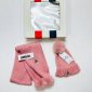 Moncler Ribbed Knit Hat & Scarf Set pink