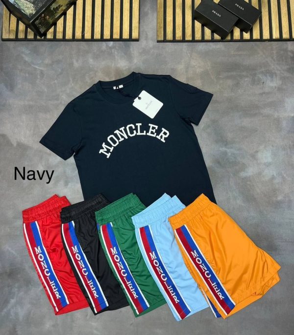 Moncler Shorts & T-Shirt Set – Summer Casual Wear in Different Colors 2 Moncler Shorts & T-Shirt Set – Summer Casual Wear in Different Colors 2
