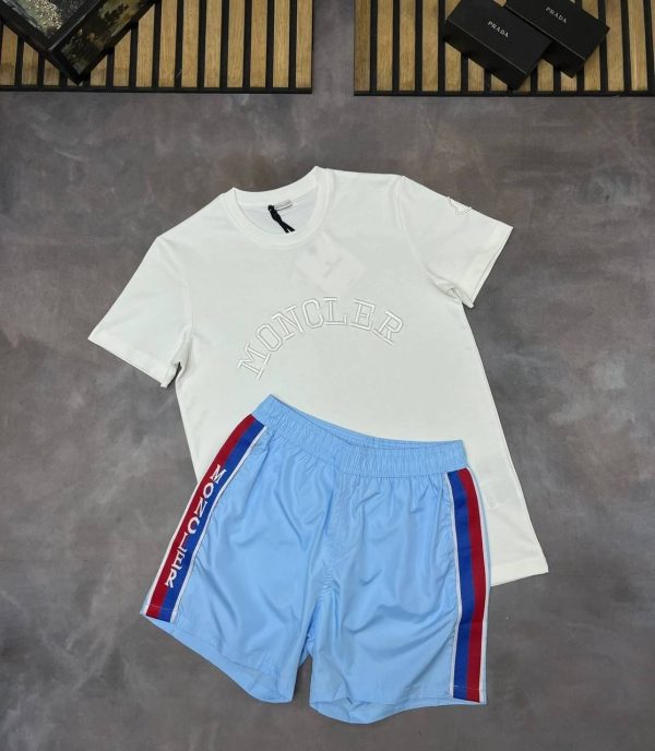 Moncler Shorts & T-Shirt Set – Summer Casual Wear in Different Colors 5 Moncler Shorts & T-Shirt Set – Summer Casual Wear in Different Colors 5