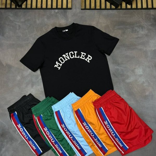 Moncler Shorts & T-Shirt Set – Summer Casual Wear in Different Colors