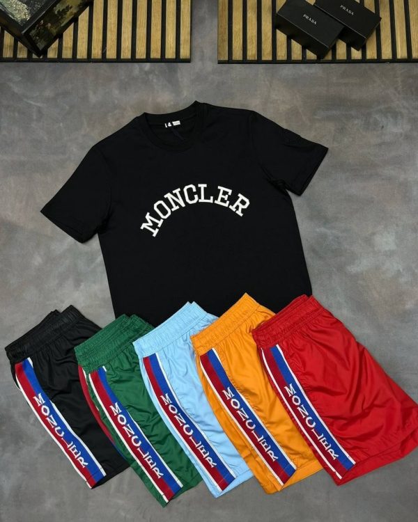 Moncler Shorts & T-Shirt Set – Summer Casual Wear in Different Colors
