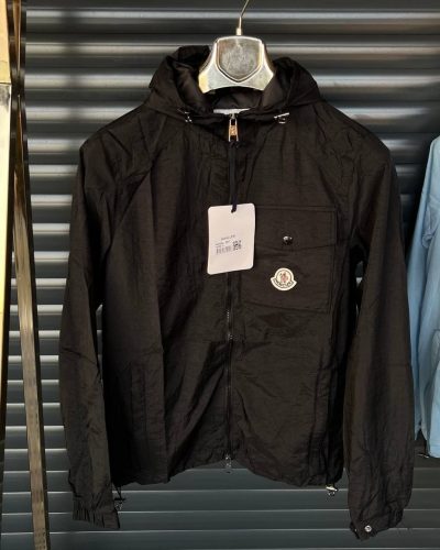 Moncler-Style Hooded Windbreaker Jacket