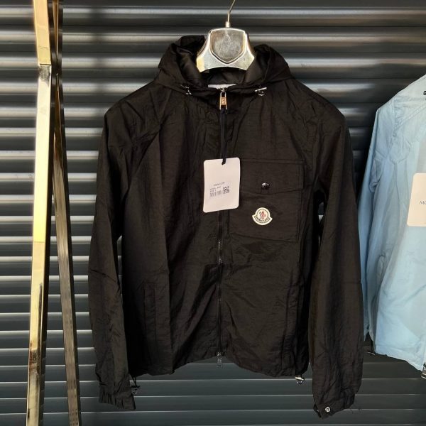 Moncler-Style Hooded Windbreaker Jacket