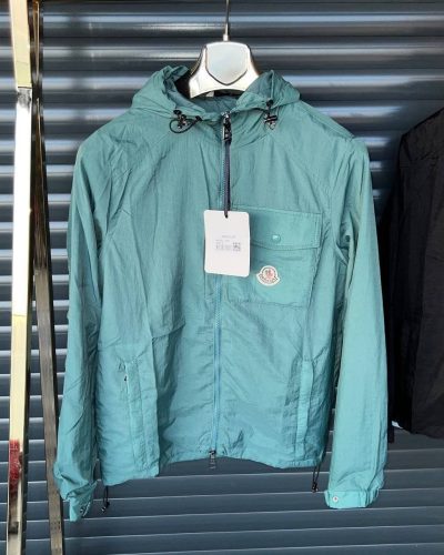 Moncler-Style Hooded Windbreaker Jacket