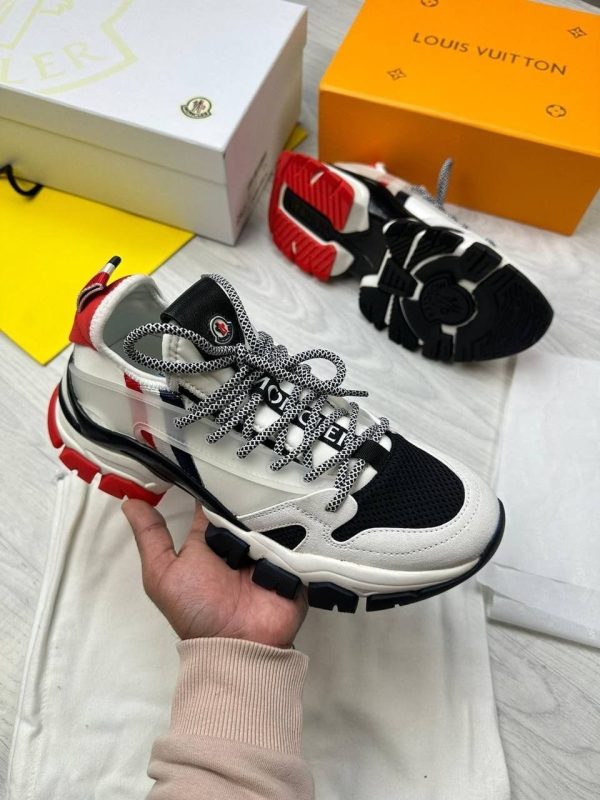 Moncler Trevor Scarpa Leather Trainers in black & white color Moncler Trevor Scarpa Leather Trainers in black & white color