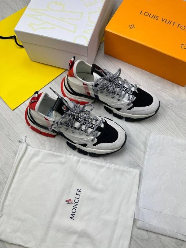 Moncler Trevor Scarpa Leather Trainers in white color Moncler Trevor Scarpa Leather Trainers in white color