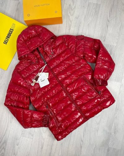 Moncler red puffer jacket red