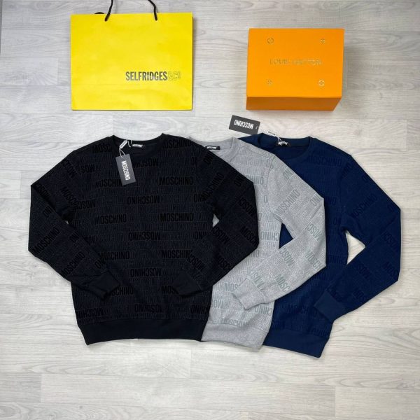 Moschino All Over Logo Jacquard Wool Jumper