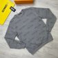 Moschino All Over Logo Jacquard Wool Jumper in grey color