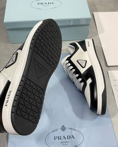 Prada Milano Downtown Leather Trainers for Men
