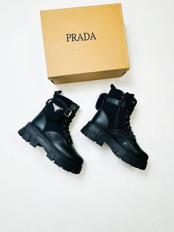 Prada Milano Monolith Leather Combat Boots 2 Prada Milano Monolith Leather Combat Boots 2