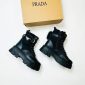 Prada Milano Monolith Leather Combat Boots 2