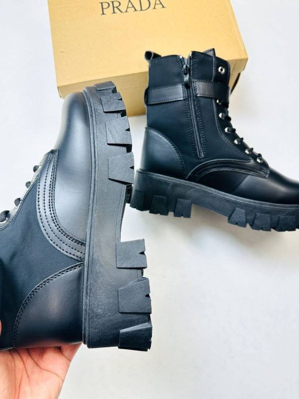 Prada Milano Monolith Leather Combat Boots 3 Prada Milano Monolith Leather Combat Boots 3