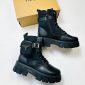 Prada Milano Monolith Leather Combat Boots 4