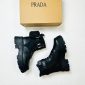 Prada Milano Monolith Leather Combat Boots