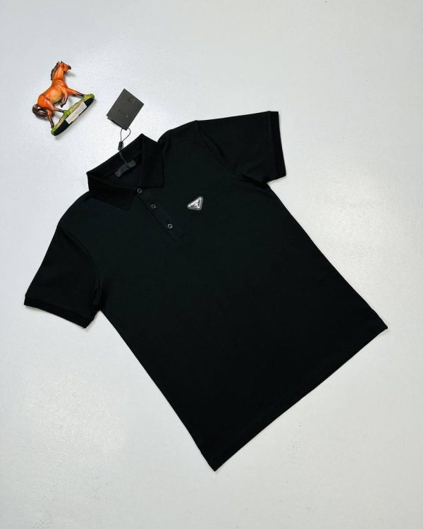 Prada Milano Piqué Patch Logo Polo Shirt