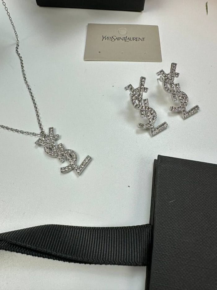 Saint Laurent Cassandre Necklace & Earrings Set 2 Saint Laurent Cassandre Necklace & Earrings Set 2
