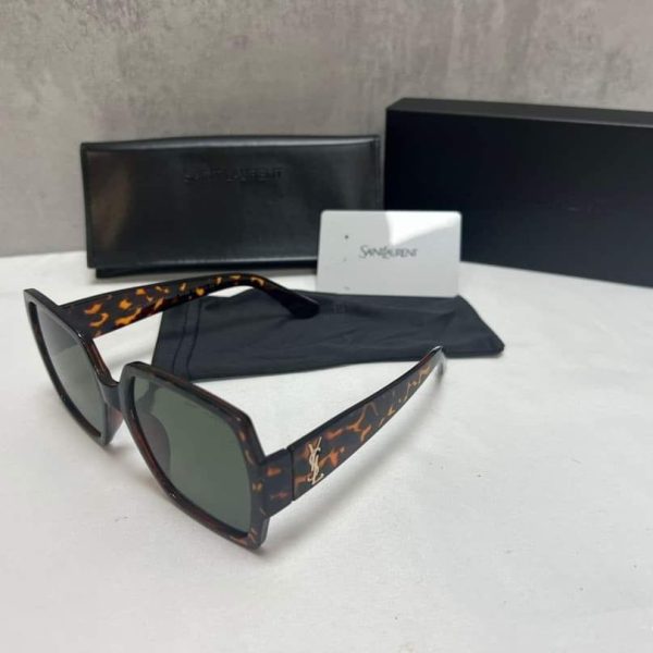 Saint Laurent Havana Square Sunglasses