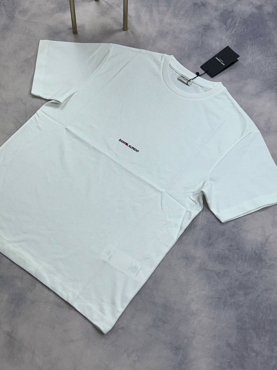 YSL Saint Laurent Rive Gauche T-Shirt for Men – Black, Grey & White - Image 7