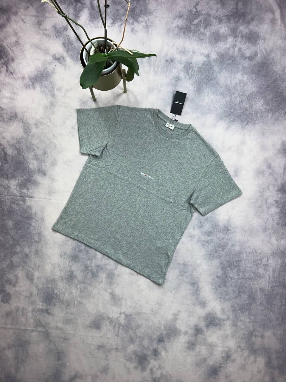 YSL Saint Laurent Rive Gauche T-Shirt for Men – Black, Grey & White - Image 6