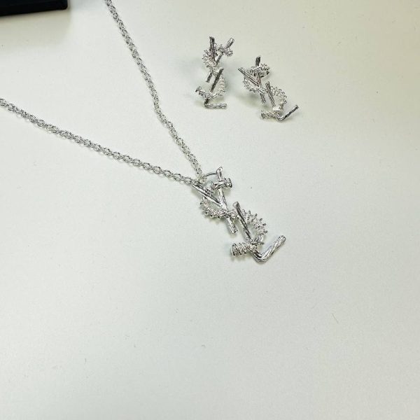 Saint Laurent Titanium Steel Necklace