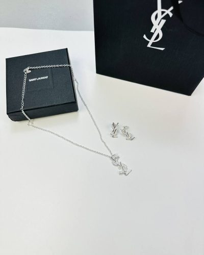 Saint Laurent Titanium Steel Necklace