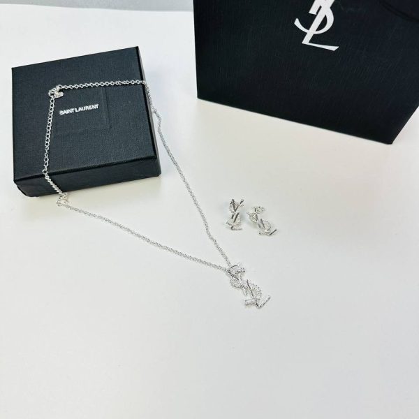 Saint Laurent Titanium Steel Necklace