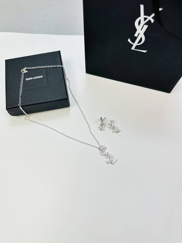 Saint Laurent Titanium Steel Necklace