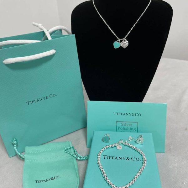 Tiffany & Co. Double Heart Necklace
