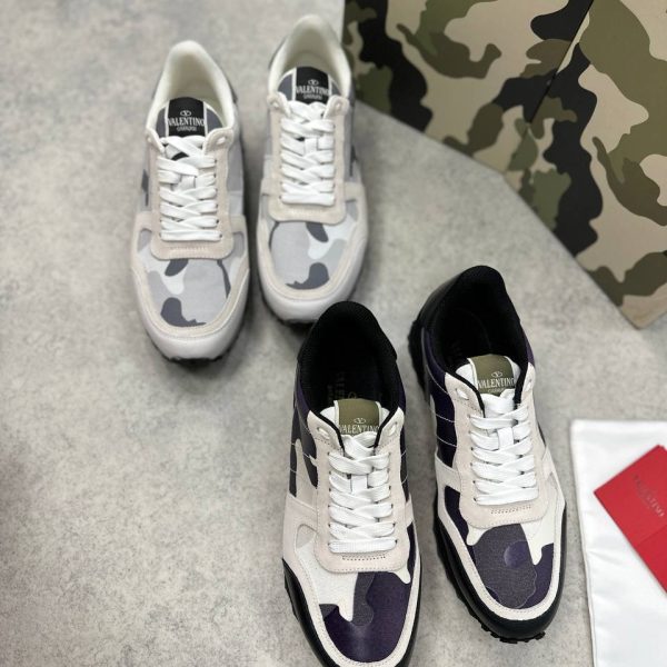 Valentino Rockrunner White Camo Sneakers for Men