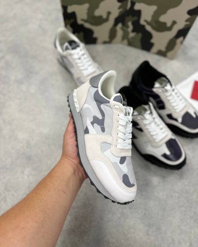 Valentino Rockrunner White Camo Sneakers for Men