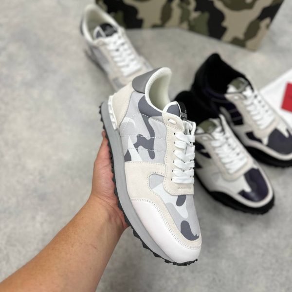 Valentino Rockrunner White Camo Sneakers for Men