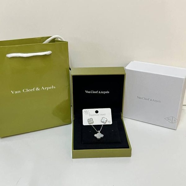 Van Cleef & Arpels Four-Leaf Clover Necklace & Earrings