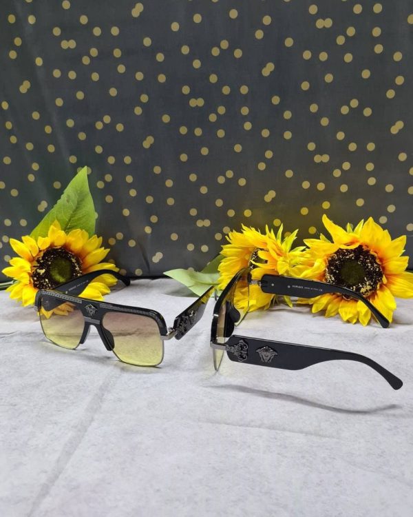Versace Gold‑Tone Aviator Sunglasses