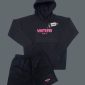 White Fox Hoodie & Shorts Set for Women – in black color
