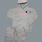 White Fox Hoodie & Shorts Set for Women – in grey color
