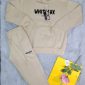 White Fox Logo Hoodie Tracksuit Set for Women – in beige Color