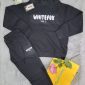 White Fox Logo Hoodie Tracksuit Set for Women – in black Color