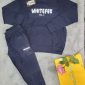 White Fox Logo Hoodie Tracksuit Set for Women – in navy blue Color