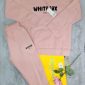 White Fox Logo Hoodie Tracksuit Set for Women – in pink Color