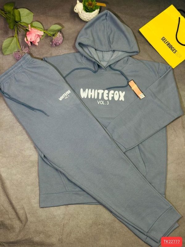 White Fox Women’s Hoodie Tracksuit Set – in grey color White Fox Women’s Hoodie Tracksuit Set – in grey color